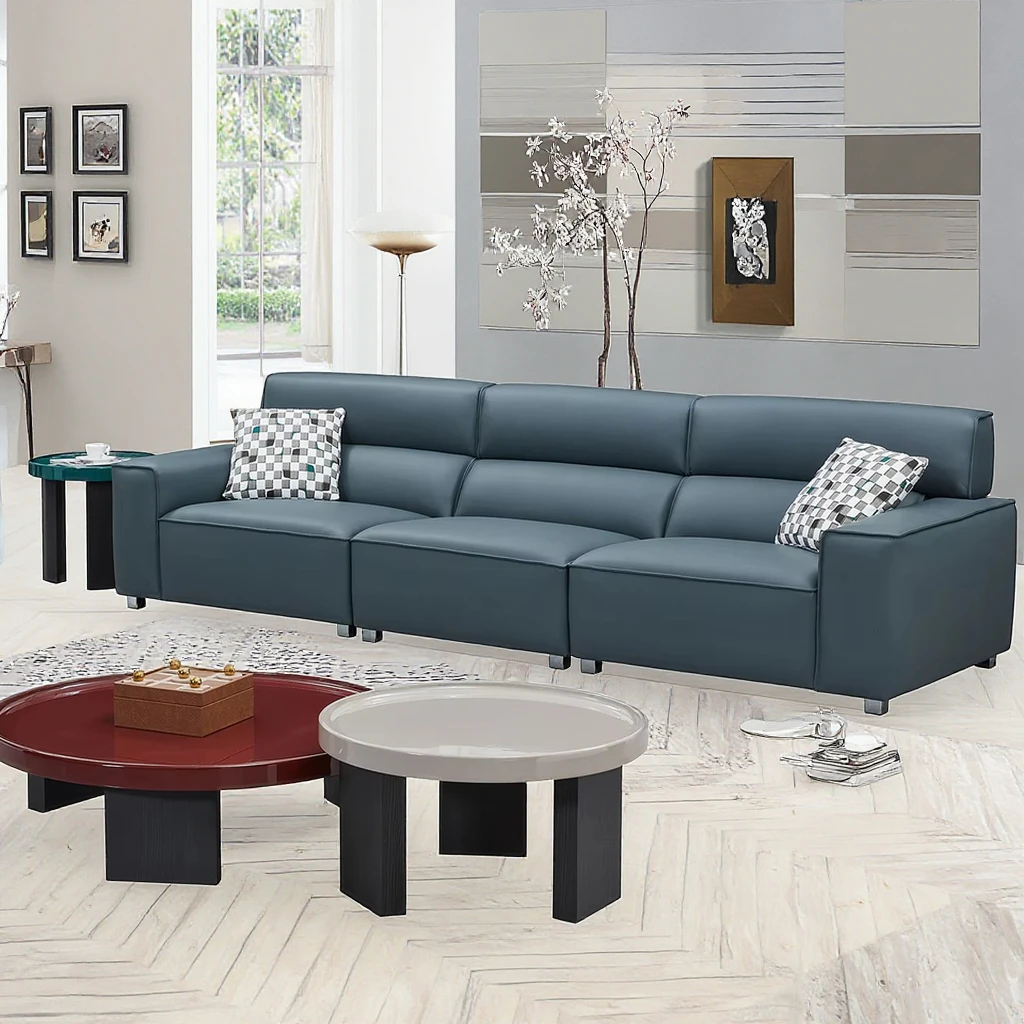 Manufacturer Customized Villa Furniture Corner Leather Sofas for Home Furniture Living Room