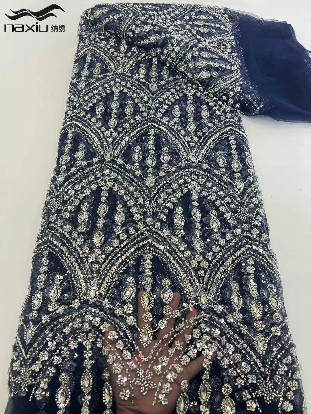 

Роскошная кружевная ткань Madison с нигерийскими камнями и бисером, 2026, высокое качество, блестки, французская вышивка, африканская кружевная ткань для свадьбы