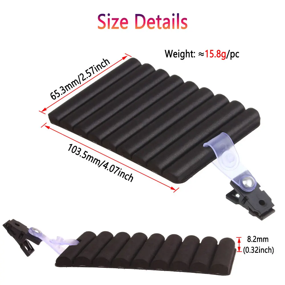 Bimoo 1/2PCS Fishing Fly Rippled Foam Patch For Vest with Cilp Dry Nymph Fly Holder Tool Potable Fly Fishing Accessories Tackle view 3