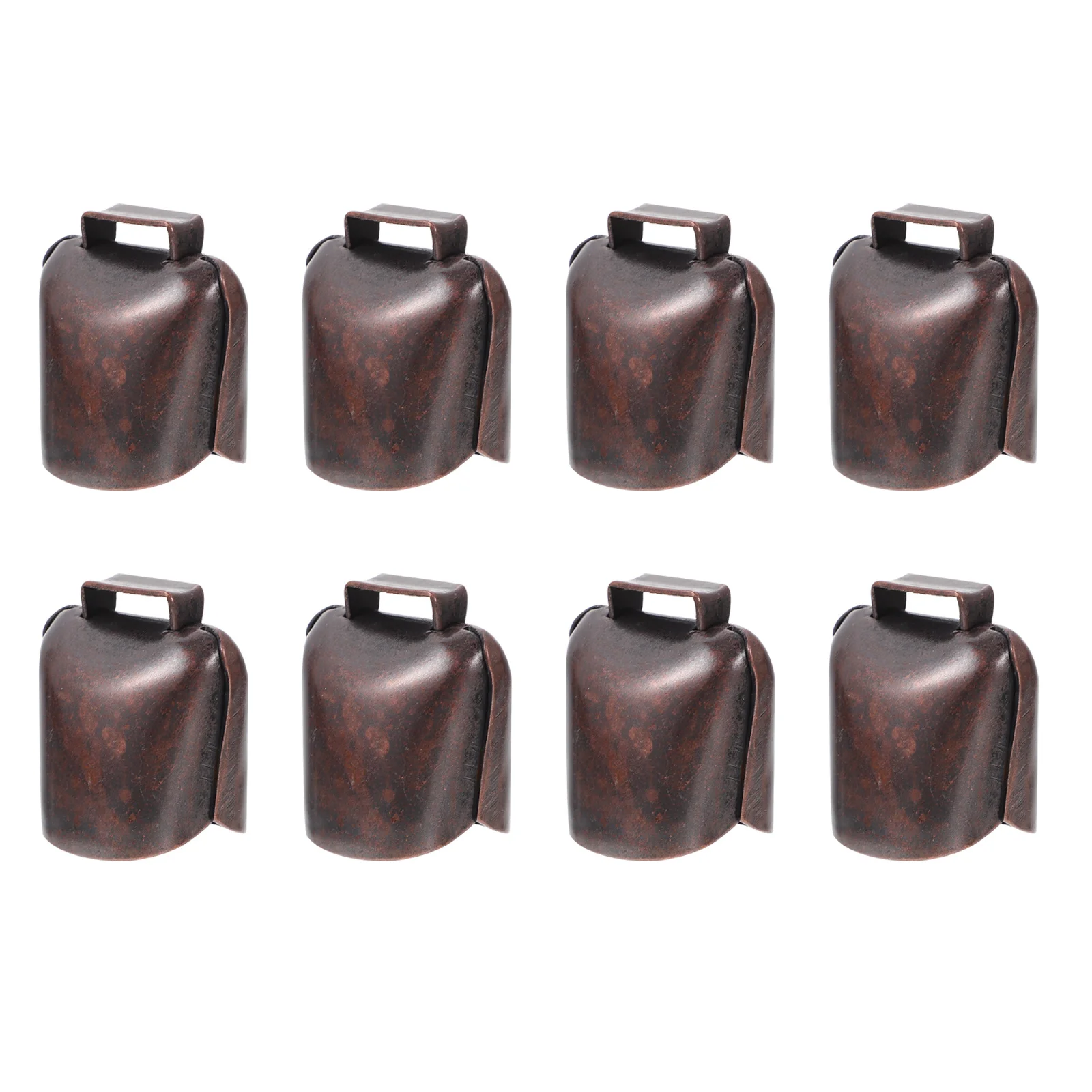 8 قطعة أجراس رعي النحاس بصوت عال مكافحة خسر البقرة الأغنام الماشية أجراس مزرعة الرعي العرض ديكور معلق الزراعة اكسسوارات