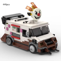 MOC set sweet food ice cream truck model children DIY build block toy ornament children puzzle collection bricks gift