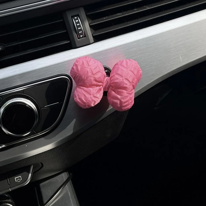 Cute Bow Clutch Decoration Car Wiper Turn Signal Switch Ornaments Kawaii Bowknot Car Wiper Doll Auto Interior Accessories