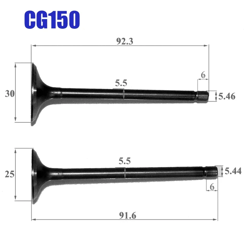 

Motorcycle EngineValves Set Intake Exhaust for Honda Haojue Lifan Loncin Dayang CG150 DY150 HJ150 LIFAN150 150cc Tricycle Parts