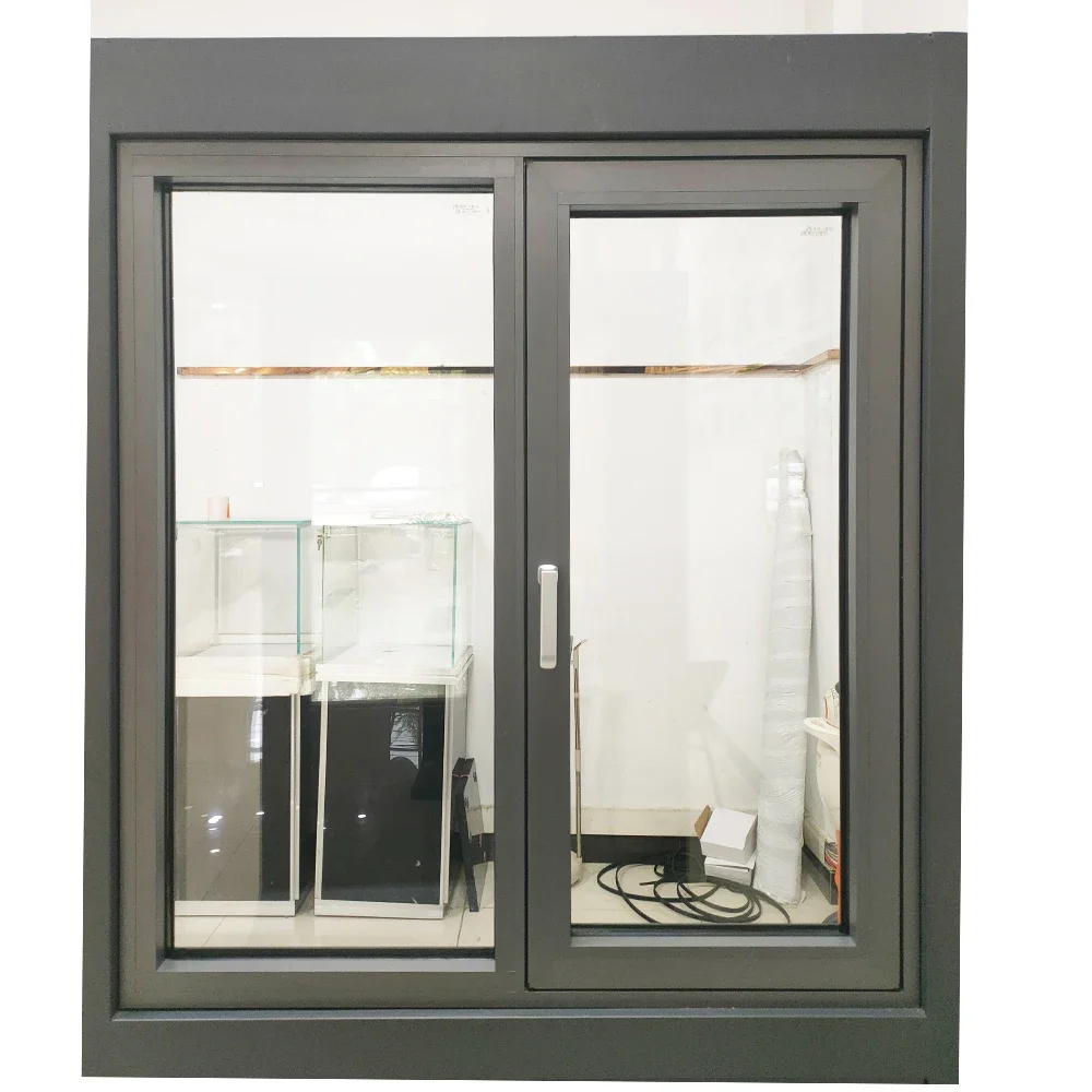 

Custom Swing Window Thermal Break Double Glazing Water Proof French Aluminum Casement Window With Mosquito Net