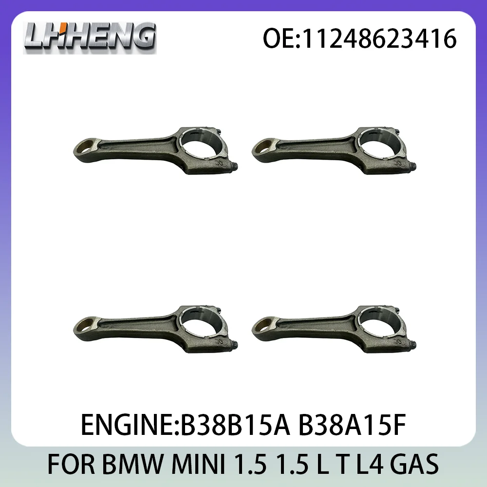 4PCS Connecting Con Rod New Set FOR BMW 1 2 3 4 X1 X2 MINI 1.5L 1.5 L T L4 GAS B38B15A B38A15F 2014-2023 11248623416 11248623420