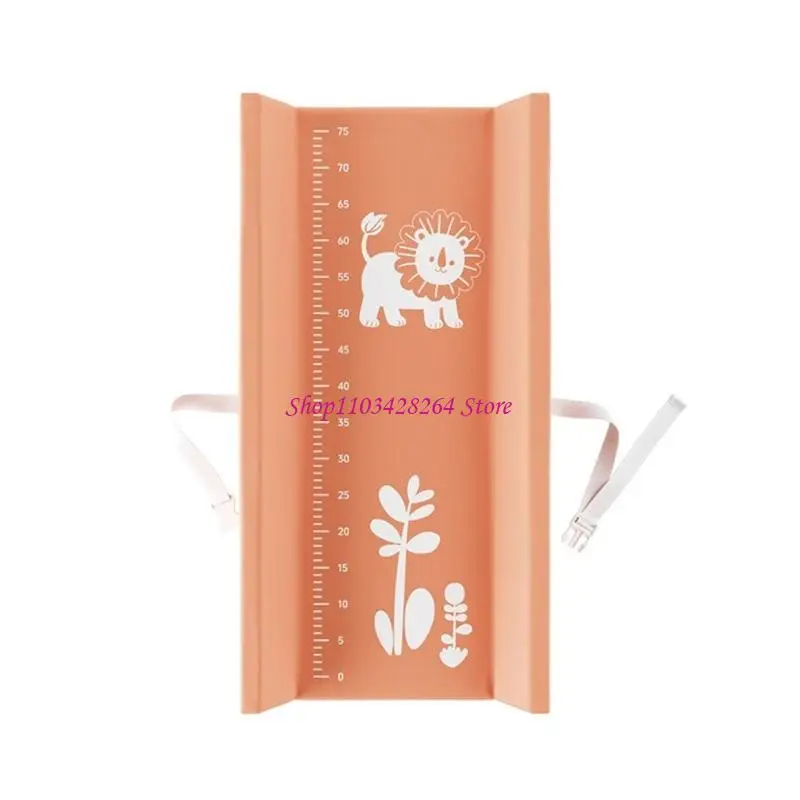  PU Leather Compressed Baby Diaper Changing Pad Cartoon Newborns Massage Touch Table Mat Nonslip for Home Daily
