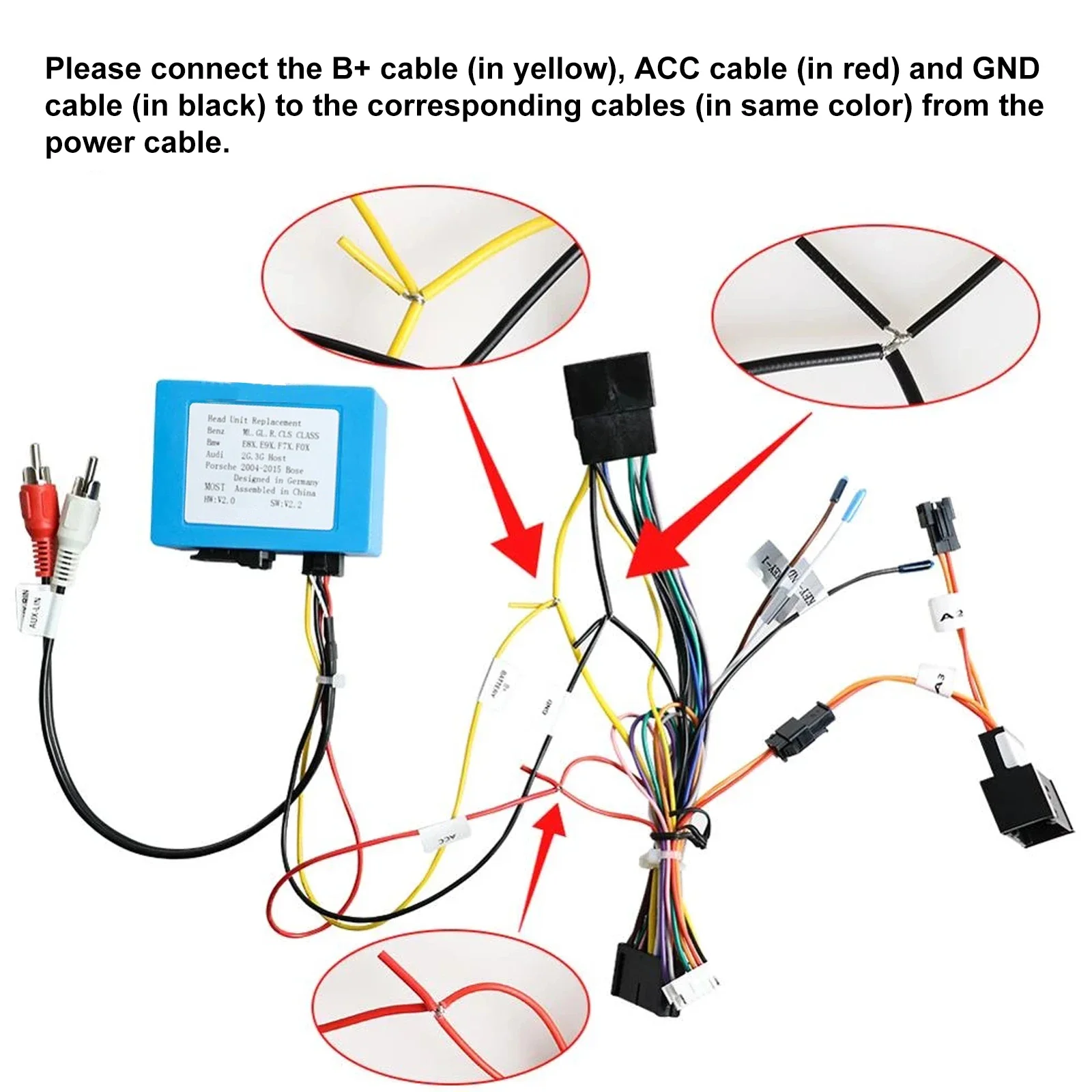 Decodificador De Fibra óptica Para Mercedes, Audi, Porsche, BMW – Compatible Con ML, GL, CLS, Cayenne, Boxster, 911 Y Más