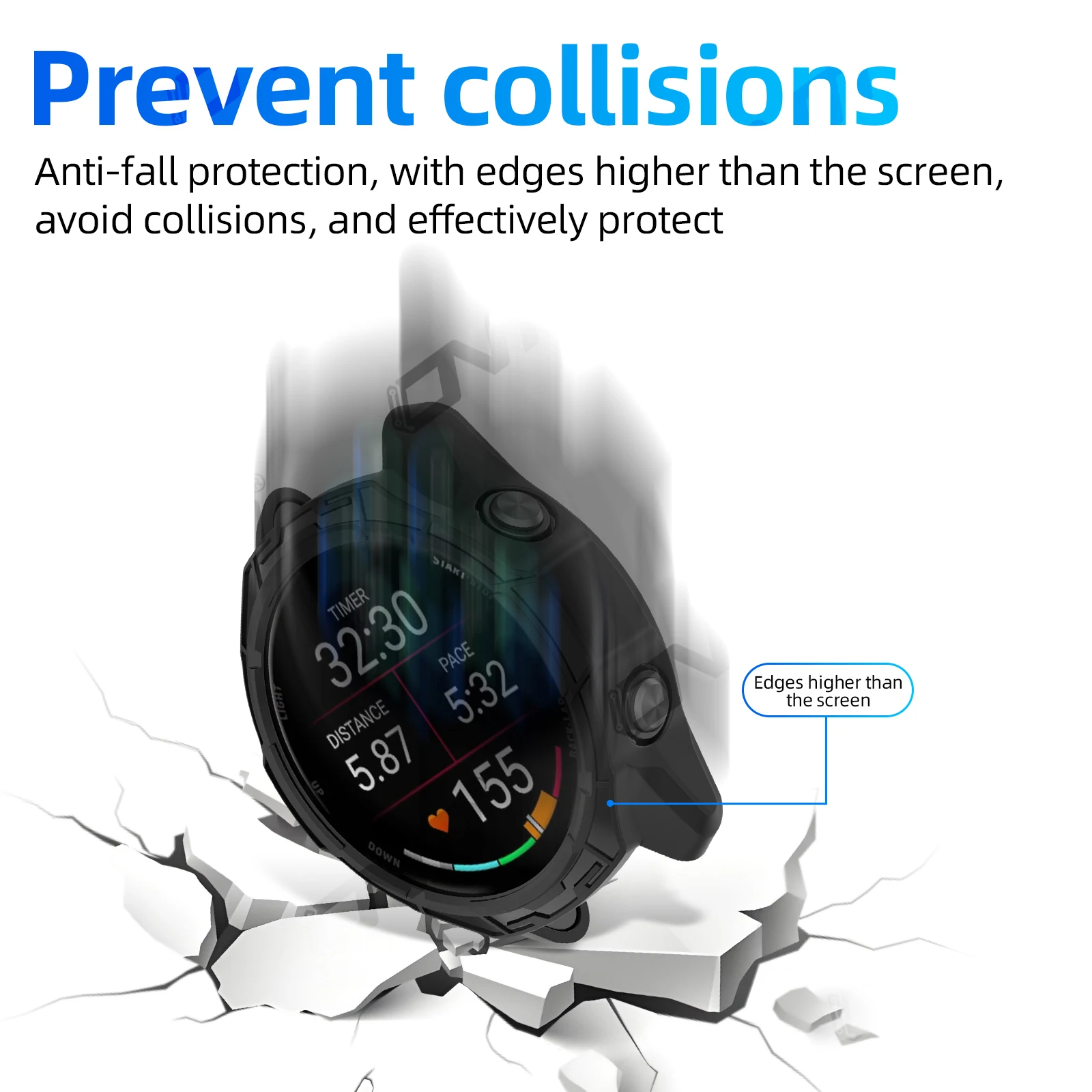 Silicone Case for Garmin Forerunner 970 570 42mm 47mm Flexible Soft TPU Protective Bumper Case Cover Protector Accessories
