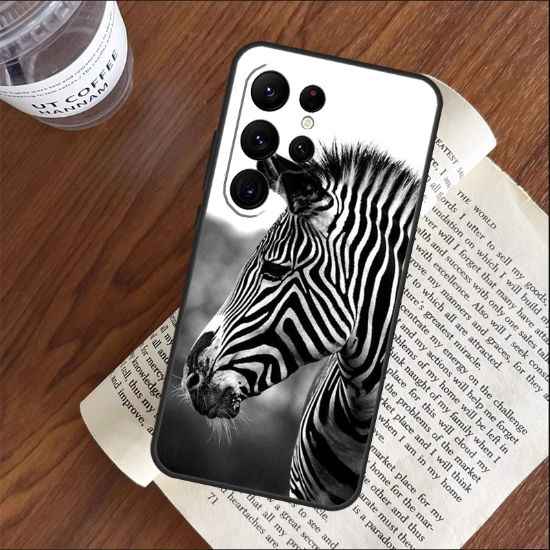 Zebra Case For Samsung Galaxy S23 S22 S21 Ultra Note 20 S8 S9 S10 Note 10 Plus S20 FE Soft Cover