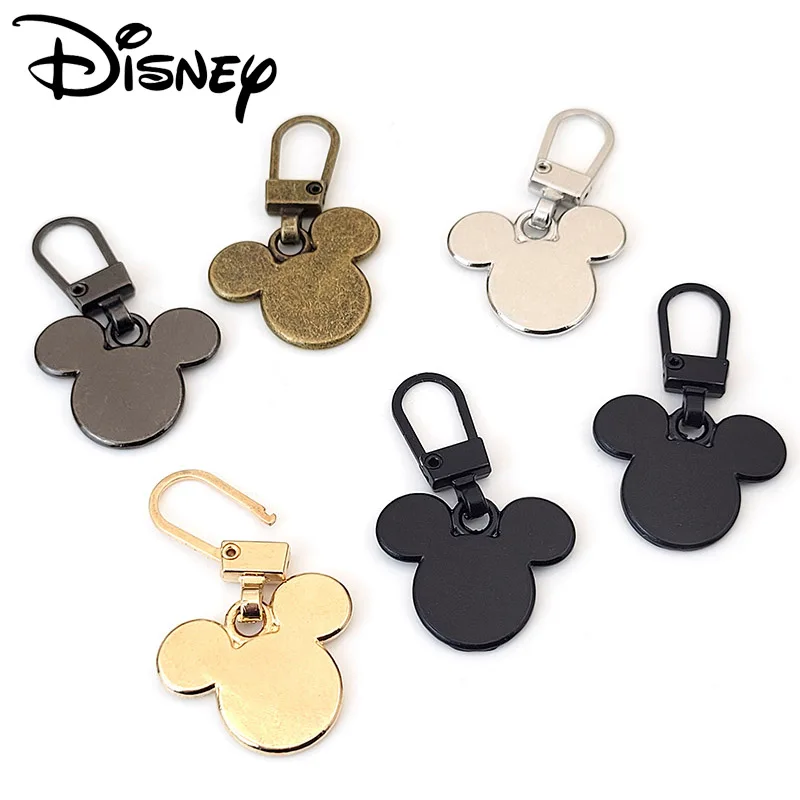 

Cartoon Disney Mickey Mouse Zipper Slider Puller Cute Anime Instant Zipper Repair Kit Replacement Mickey Keychain Pendant