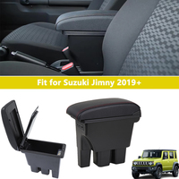 Car Center Armrest Box Assembly Storage Box with USB Ports for Suzuki Jimny 2019-2023 JB74 Retrofit Parts Interior Accessory