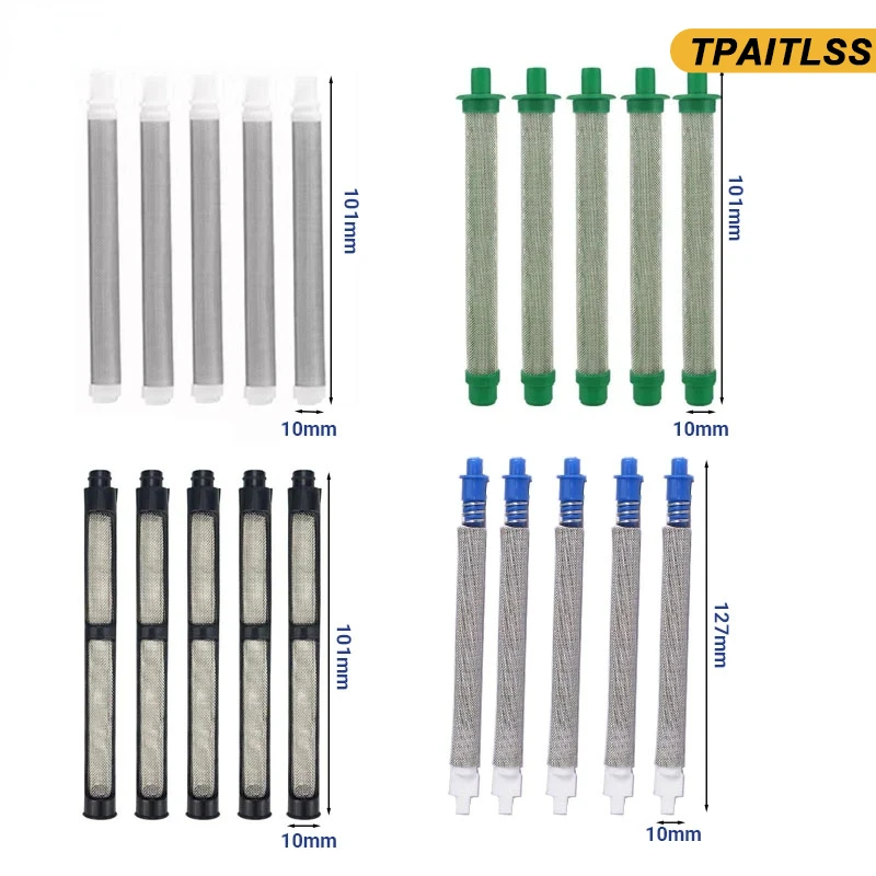 Filter pistol semprot tanpa udara, 5 buah alat perbaikan 60 jaring beberapa model untuk Aksesori mesin semprot tanpa udara