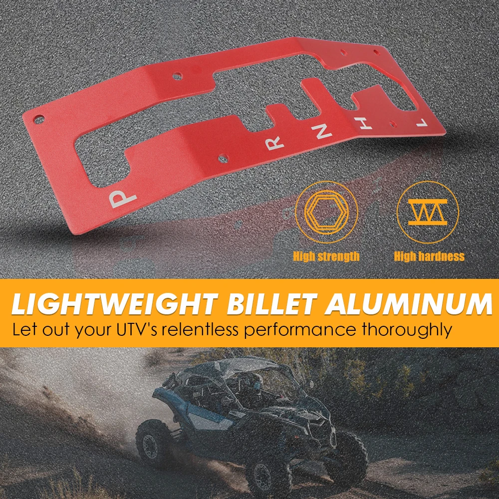 NICECNC For Can Am Maverick X3 Max R 4x4 Turbo DPS 2017-2023 Shift Shifter Gate Plate Panel Aluminum CANAM UTV Accessories