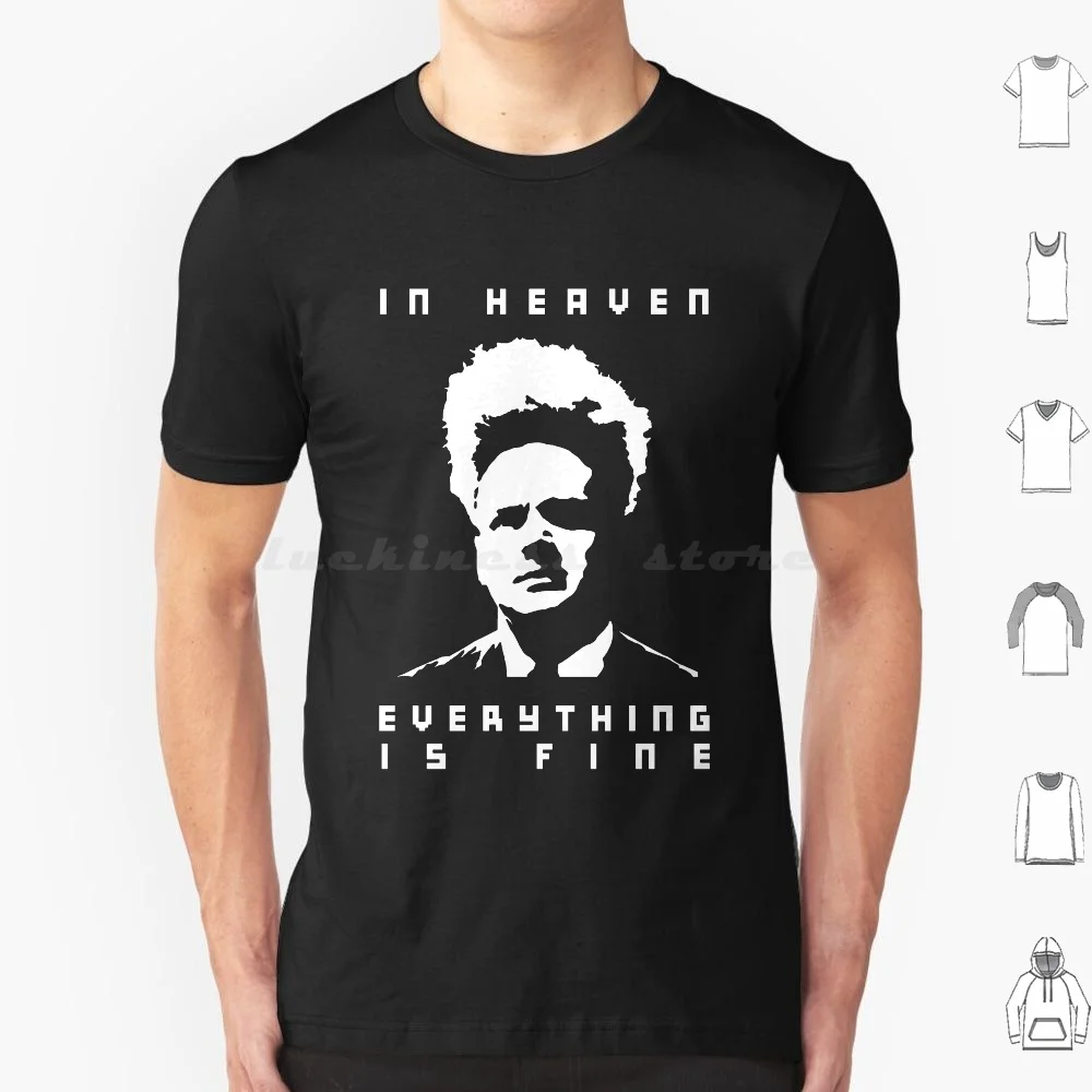 Camiseta In Heaven Everything Is Fine, talla grande, 100% algodón, Ek dojo Dataism Eraser Head Tribute Fanart David Lynch Stencil Graph
