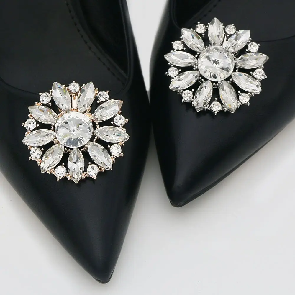 1PC Accessories Wedding High Heel Shoe Decorations Clip Shiny Clips Charm Buckle Square Clamp