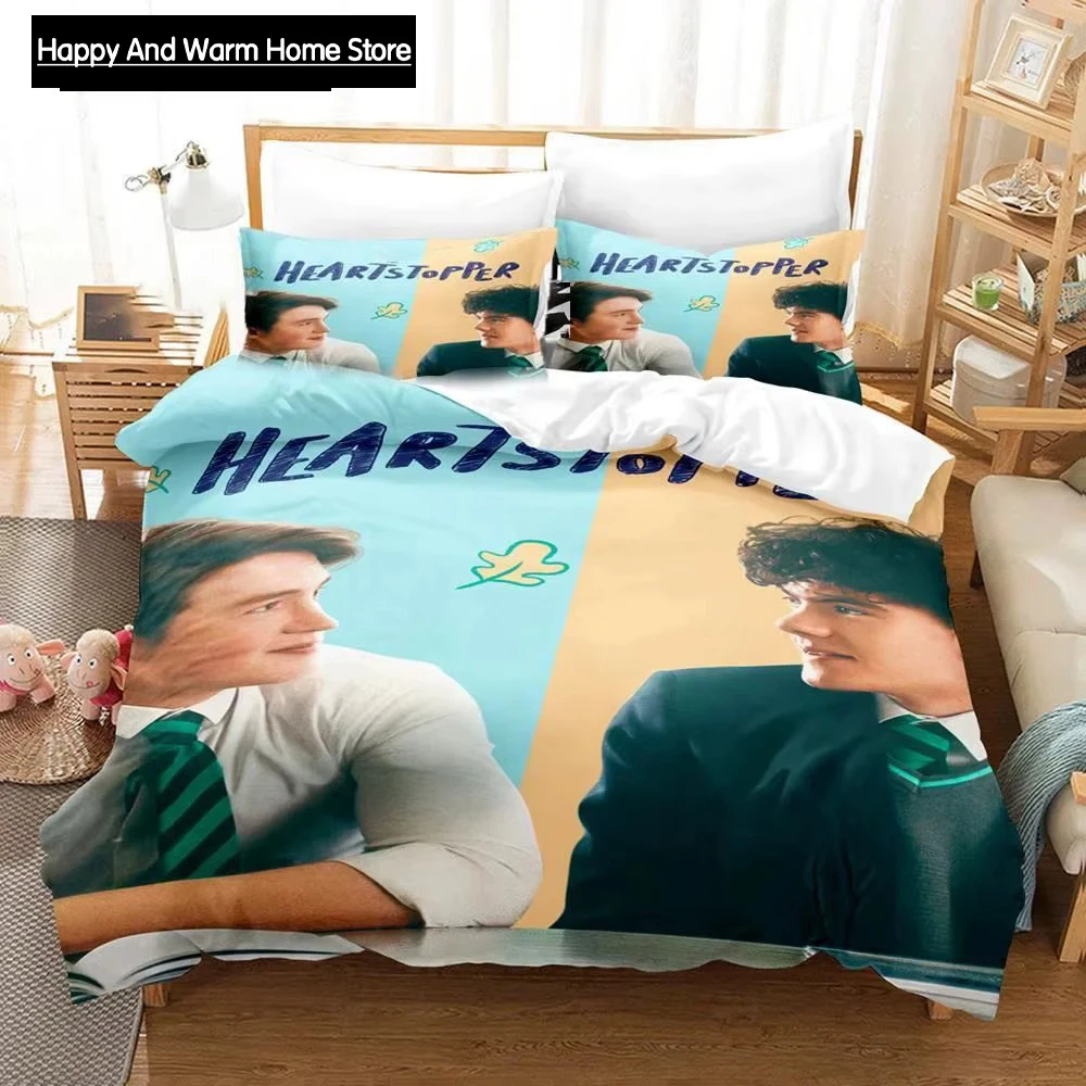 

3D Printed Heartstopper Bedding Set Duvet Cover Bedroom Comforter Covers Single Twin King Size Quilt Cover Home Textile 2/3PCS