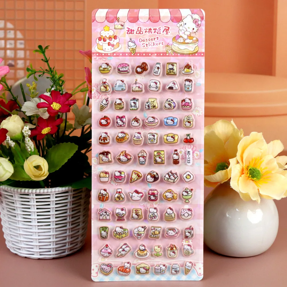 

Kawaii Mini DIY Phone Case Scrapbook Notebook Laptop Fridge Decoration Stickers Cute Cartoon Capybara Sanrio 3D Relief Stickers