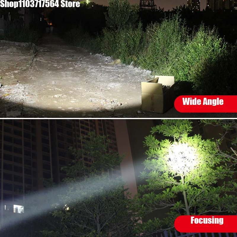 

Flashlight led super bright light charging long distance outdoor lighting lithium battery zoom small household