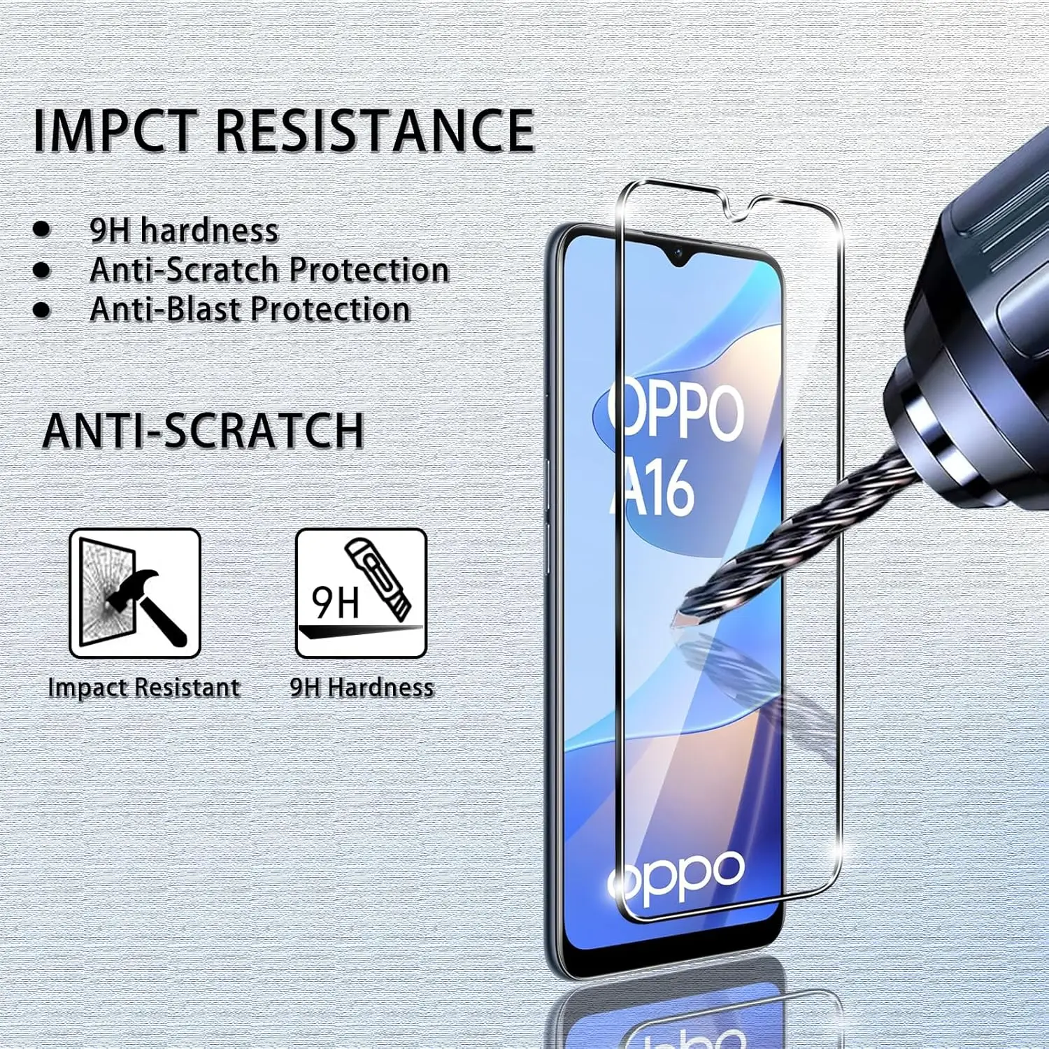 غراء زجاجي جديد لعام 2025 لهاتف OPPO A16 واقي شاشة من الزجاج المقسى طبقة زجاجية