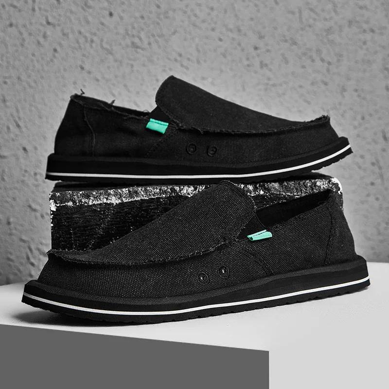

Fashion Sneakers Man Loafers Breathable New Spring Handmade Canvas Casual Men Shoes Design Low Top Flat Shoes Soft Driving