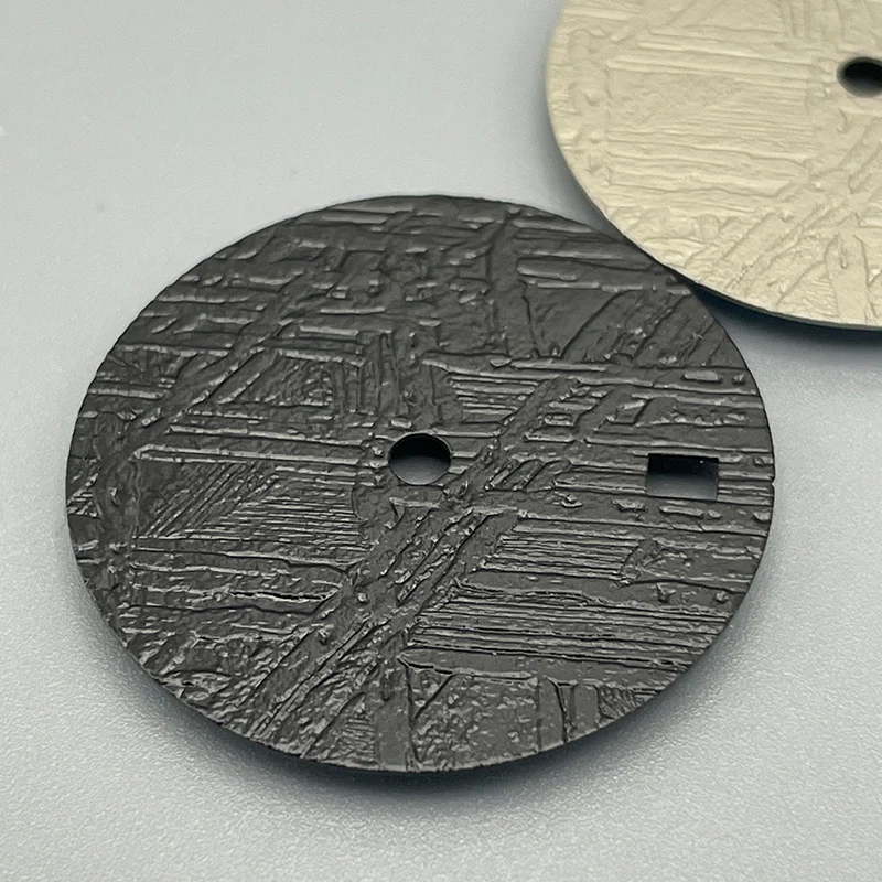 NH35 Dial 28.5mm Watch Dial Embossed Meteorite Texture Surface For NH34 NH35 NH36 4R35 4R36 Movement Crown at 3.0/3.8 Oclock