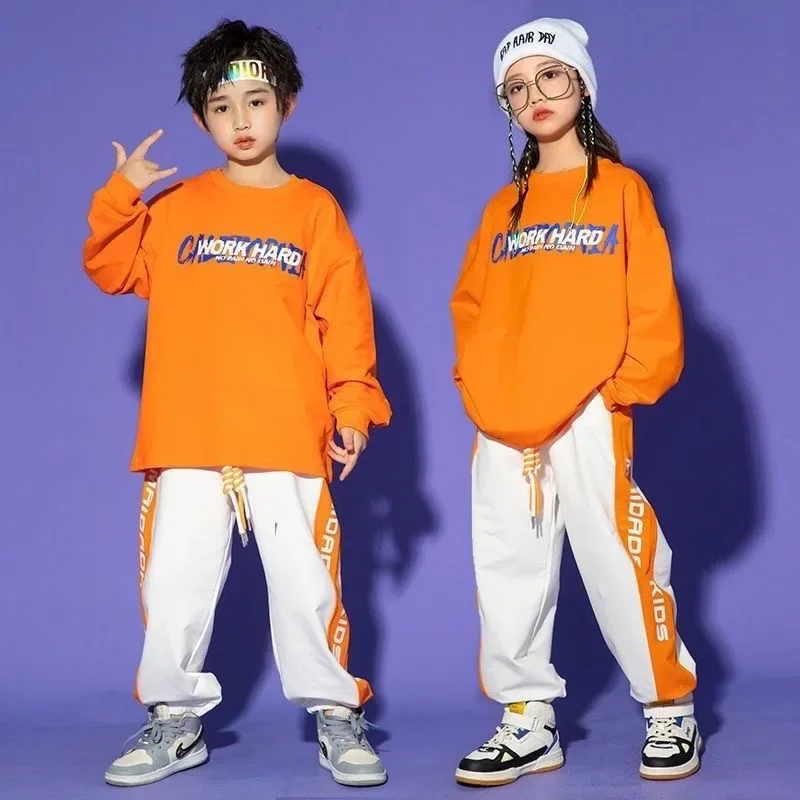 Jungen Hip Hop Sweatshirt Rosa Street Dance Hosen Mädchen Lose Top Röcke Kinder Streetwear Jogger Kinder Jazz Socken Kleidung Sets