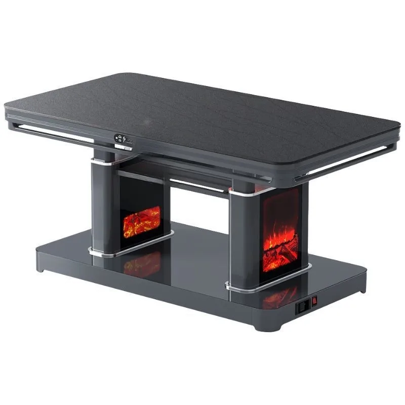 Heating coffee table, simulated flame heating dining table