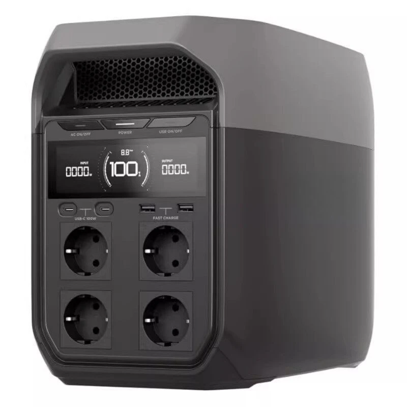 Outdoor Portable Power Station EU Plug 220V Solar Generator Backup Battery for Camping Home Emergency Use