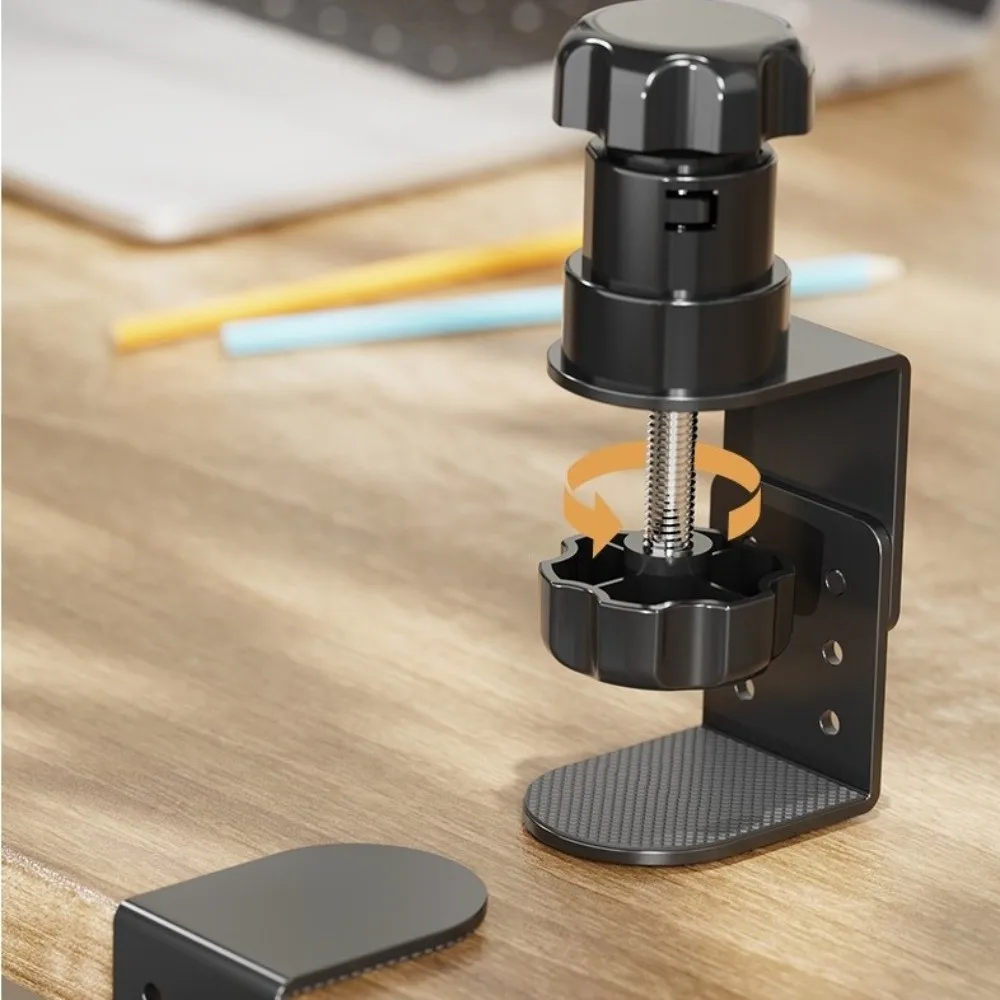 

Регулируемая по высоте полка для хранения под столом, вращающийся органайзер для бокового крепления на стол без перфорации, компактная полка для коврика для мыши из АБС-пластика