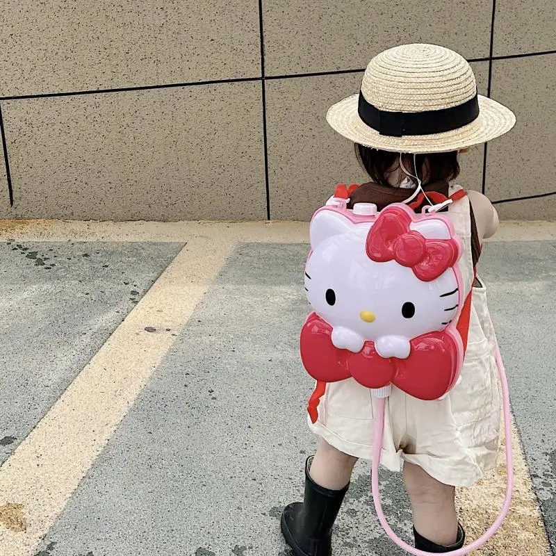 2024 HOT MINISO Plecak dziecięcy Zabawki wodne kawaii Hello Kitty kreskówka urocza duża pojemność walka wodna Zabawka Modny zestaw w nowym stylu