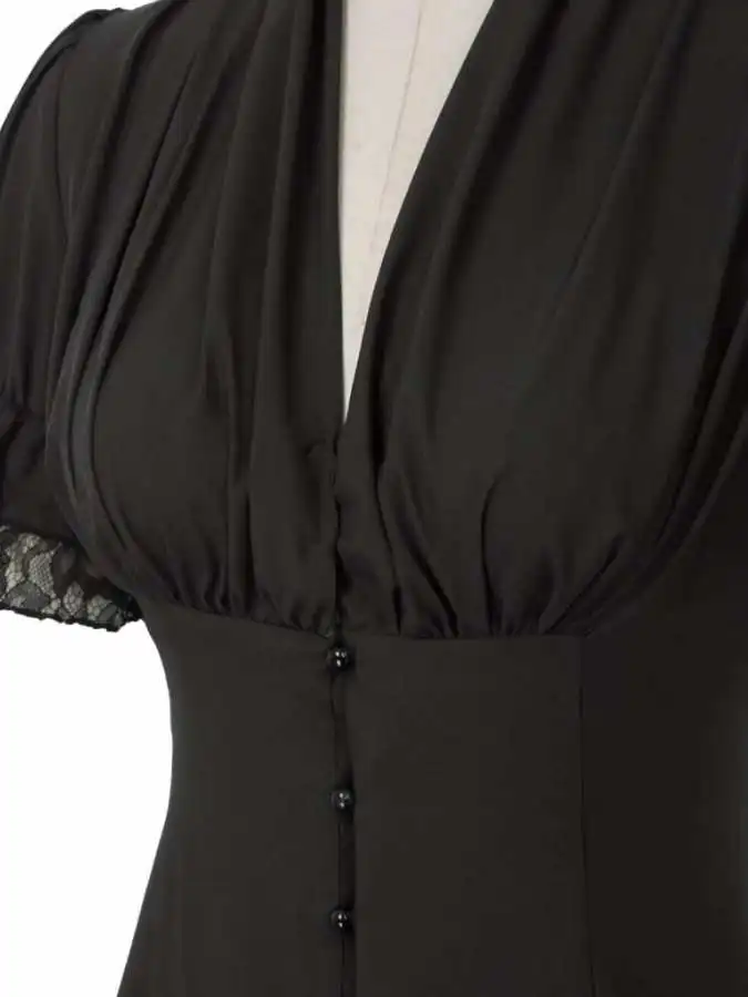 

Women's Retro Gothic Corset Top Shirt Blouse Party Club Best Straight Cut Knot Cold Proof Thin Cotton Short Sleeve