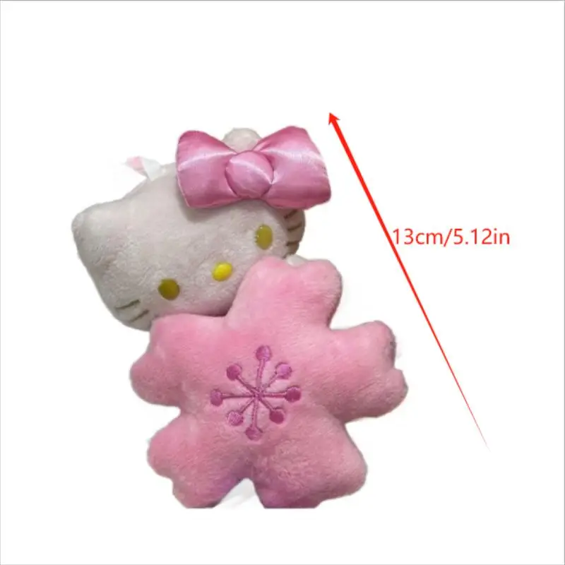 1/2 PCS Cute Anime Sakura Kitty Plush Doll Stuffed Toy Keychain Bag Pendant KT Backpack Hanging Ornament Girly Gift