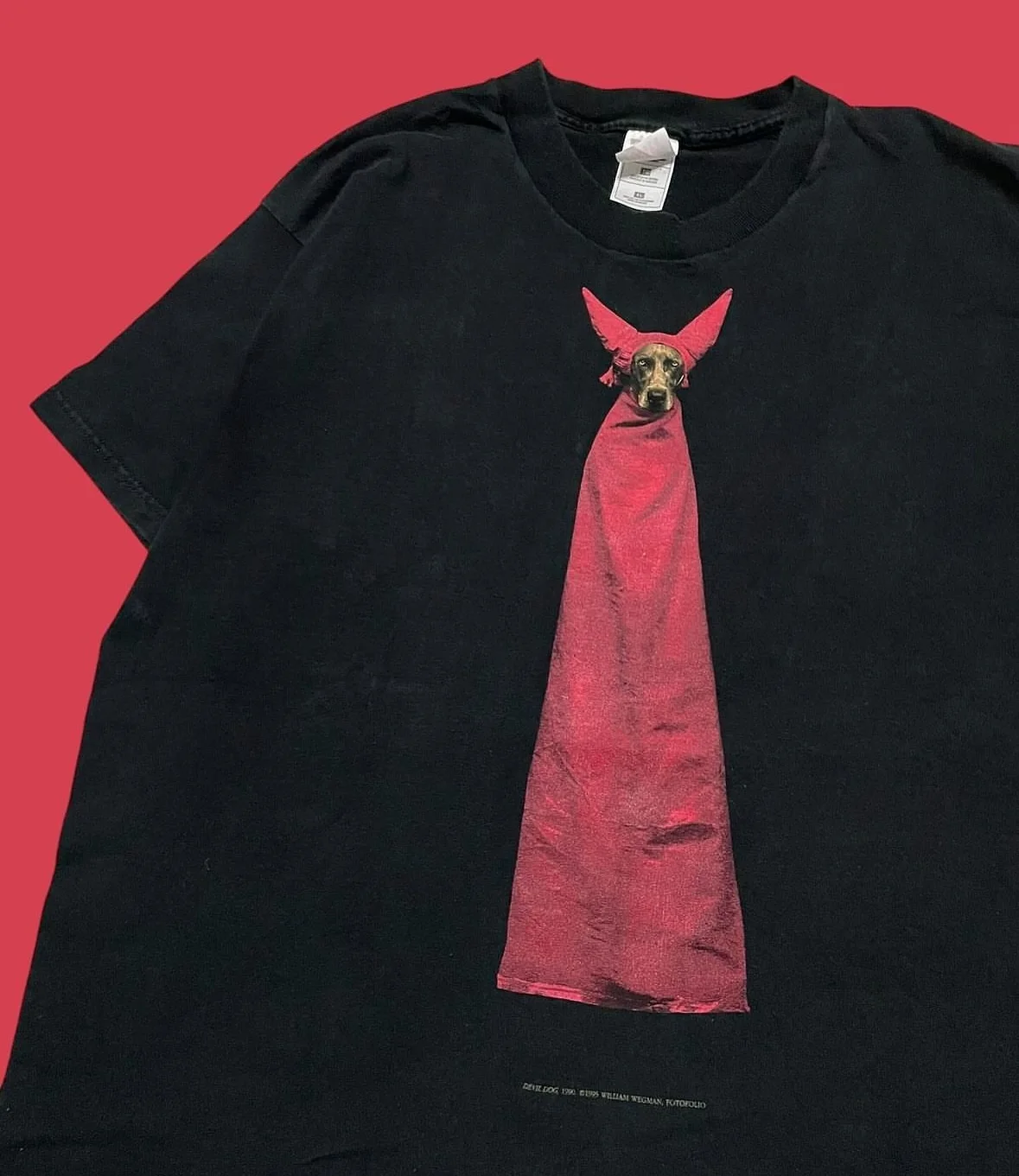 

William Wegman Devil Dog print star graphic t shirt couples y2k tops goth harajuku streetwear oversized t shirt women clothes