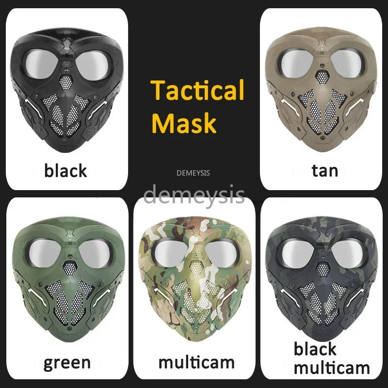 Military Tactical Mask Full Face Protective Outdoor Airsoft Shooting Cs Wargame Paintball Masks Head Wearing or Helmet Wearing