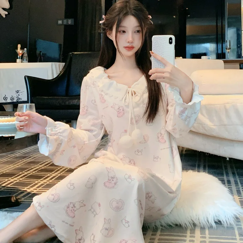 New Autumn Winter Women’s Cartoon Style Island Velvet Pajama Set Thickened Double Sided Warm Loungewear Cozy Comfortable XL Size