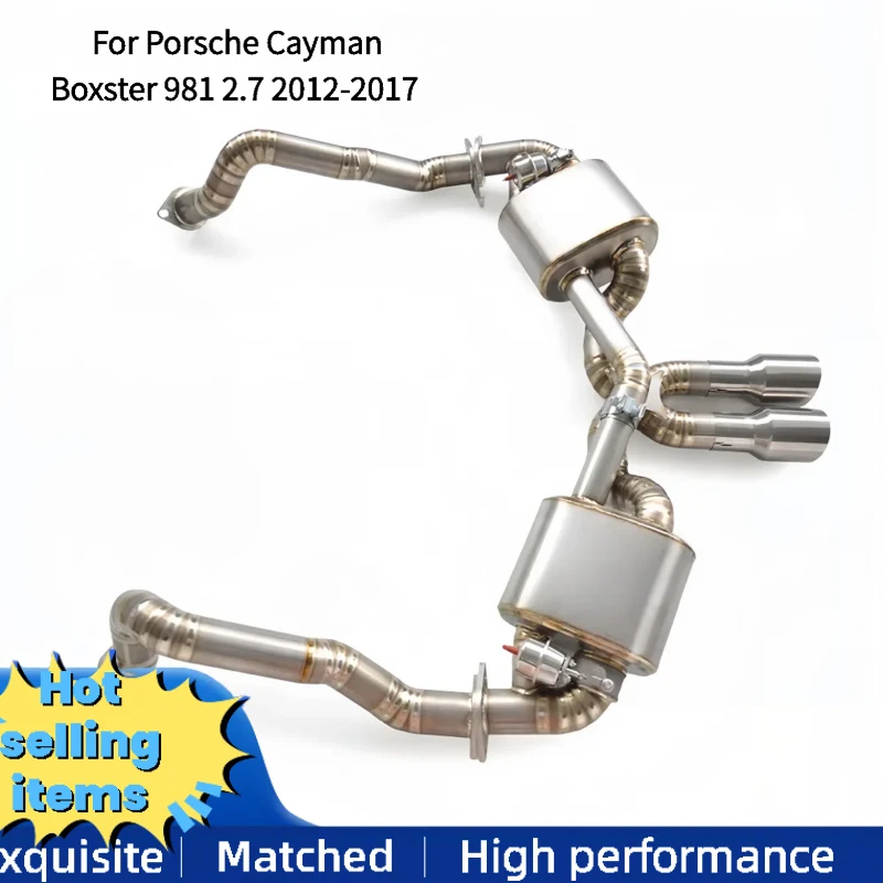 

Выхлопная система Catback с глушителем для Porsche Cayman/Boxster 981 2.7 2012-2017, титановый сплав, с клапаном и контроллером