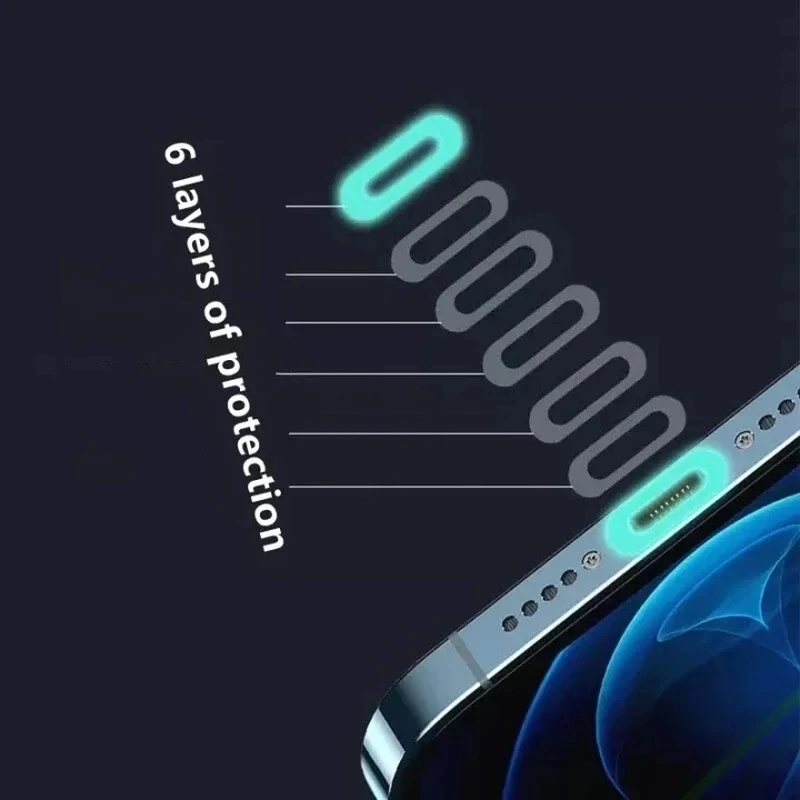 20/10/5 قطعة هاتف لوحي شحن ميناء مضيئة طبقة رقيقة واقية ل IOS نوع-C مايكرو USB العالمي حامي ملصقات الفلورسنت #5