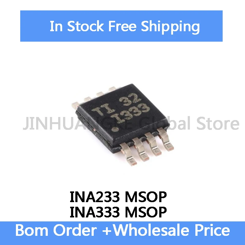 5Pcs INA233 INA233AIDGSR INA333 333AIDGKR AIDRGR MSOP IC In Stock Wholesale