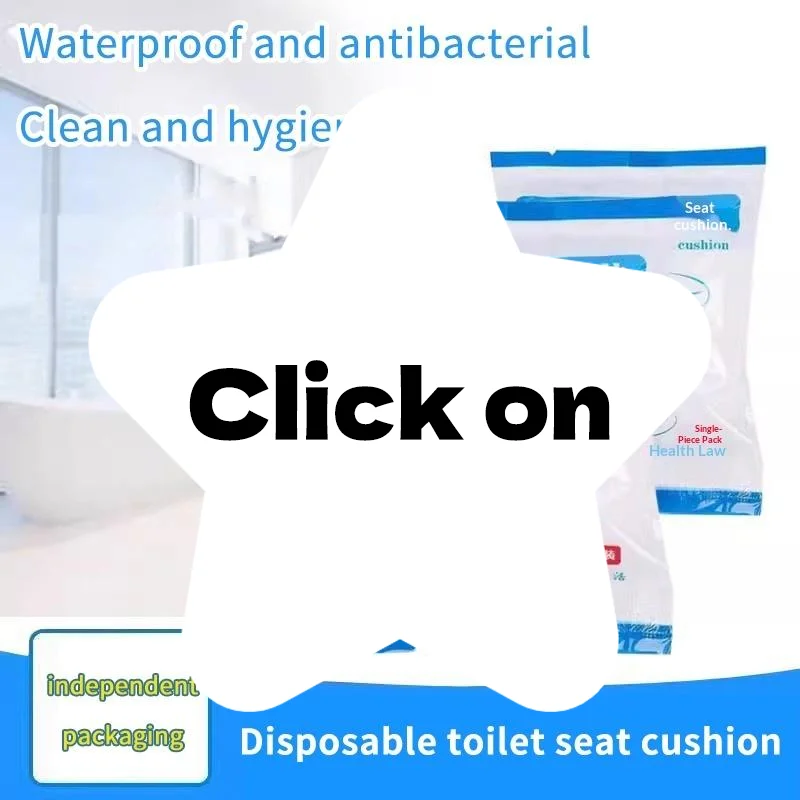 50pcs Disposable Toilet Seat Cover Waterproof Non Woven Travel Hotel Bathroom Protective Mat Single Packaging Supply Kit