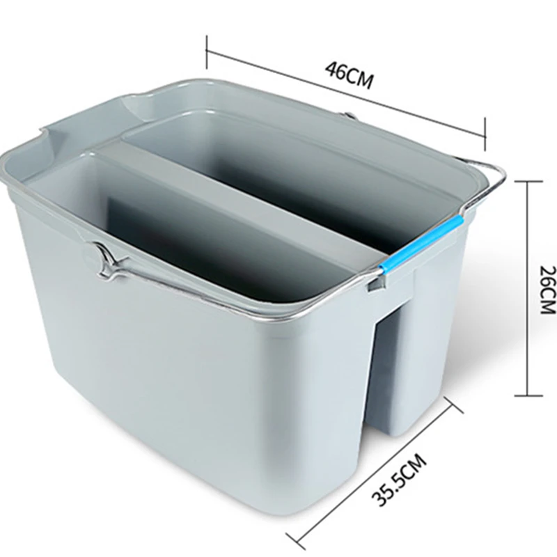 Aixiangru-2 Box Cleaning Caddy, Large Capacity, PP Stainless Steel Handle, Bucket Tool Basket, House Products, 22L