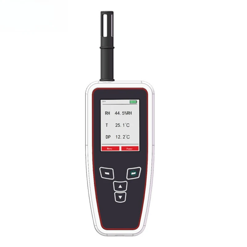 Handheld temperature and humidity meter