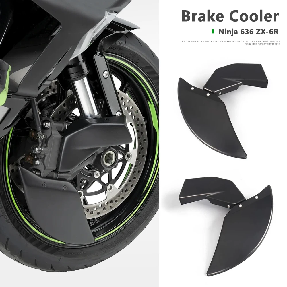 

For Kawasaki Ninja 636 ZX-6R Ninja ZX6R 2024-2026 2025 Brake Caliper Radiator Brake Disk Cooler Air Cooling Duct Side Cover