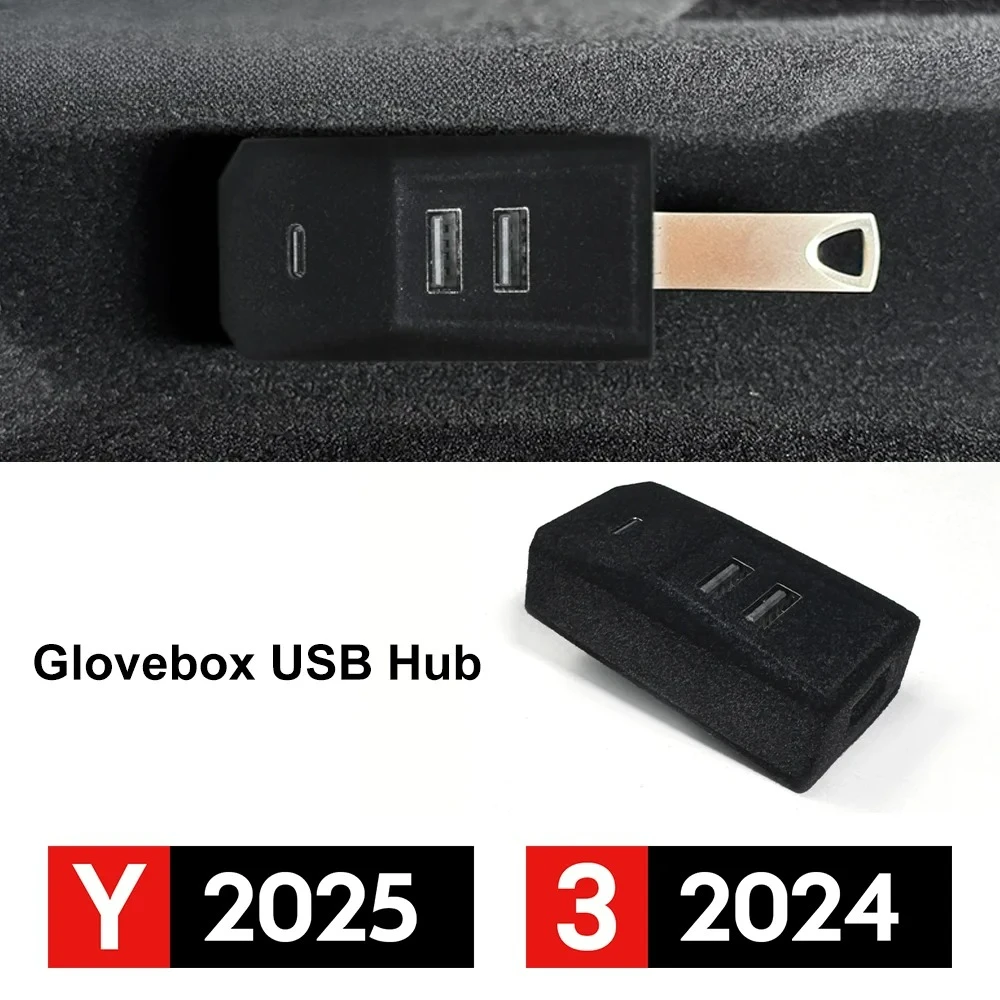 Close-up of the USB hub's ports