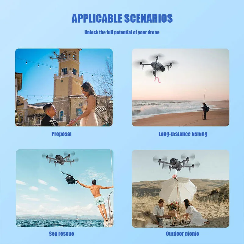 VOLODYMYR Payload Airdrop Release Drop Gerät für DJI Mavic 4 Pro Drone Zubehör Lieferung Angeln Köder Transport Dropper