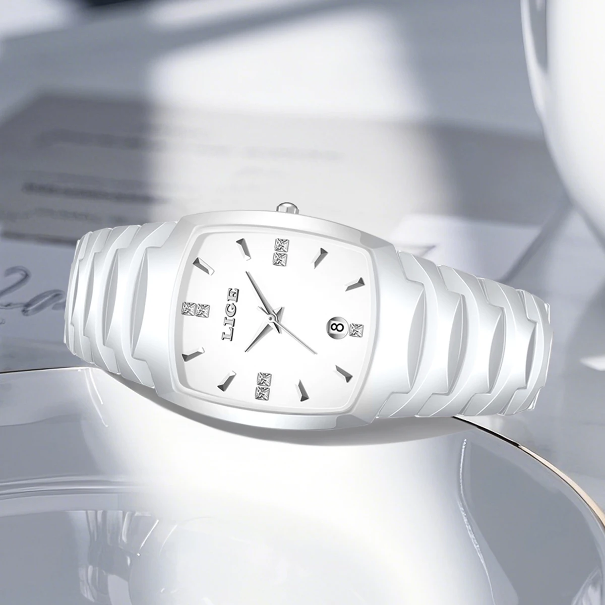 LIGE Fashion Luxury Woman Watch Simple Elegant Stainless Steel Casual Quartz Watches for Women Calendar Ladies Romantic Gift New