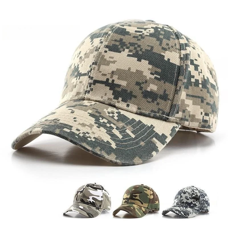 Men Women Camouflage Printed Armygreen Baseball Caps Jungle Anti-UV Sunhat Outdoor Unisex Sports Adjustable Snapback Hat Visors