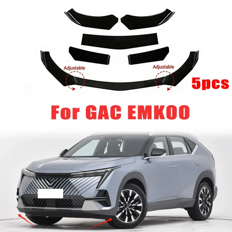 

5Pcs ABS Material Universal Car Front Bumper Separator Bumper Lip Body Kit Duck Lip Separator For GAC EMKOO Car Accessories