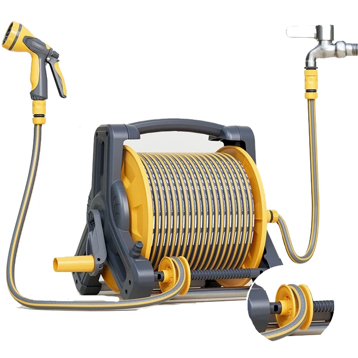Retractable Garden Water Hose Reel Auto Rewind Water Bracket Wall Mount Tool garden water pipe