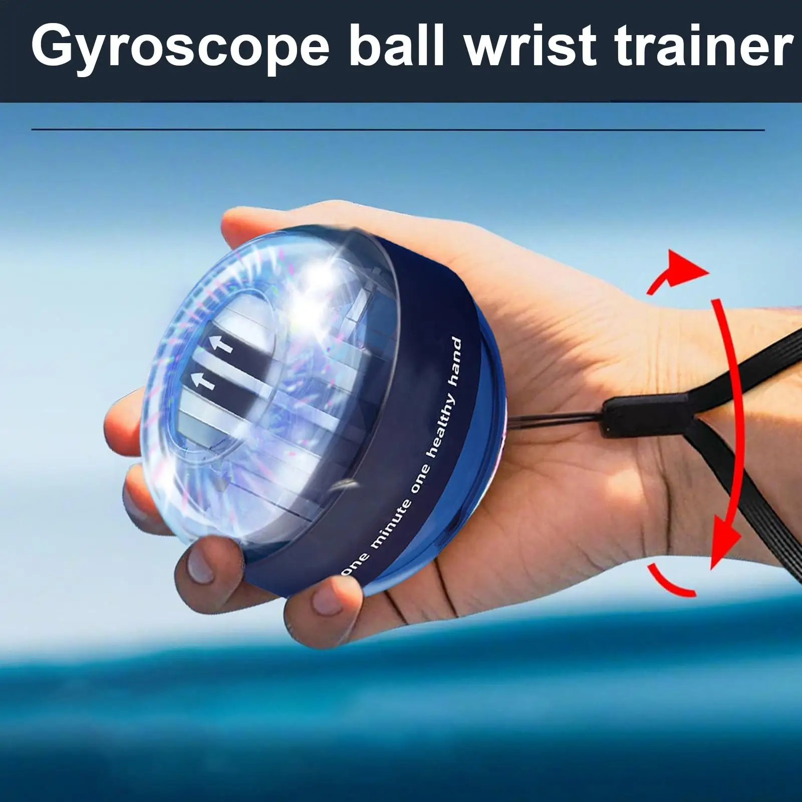 

Adjustable Wrist Ball Trainer Ergonomic Hand Strength Exerciser Forearm Arms Finger Athletes Fitness Gym Home Commuting Workout