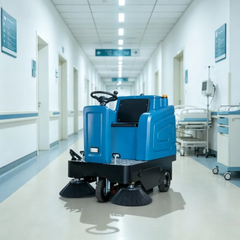 Electric Road Sweeper Full Closed Cab Sweeping Equipment For City Pavement Debris Removal Highway Road Maintenance Construction